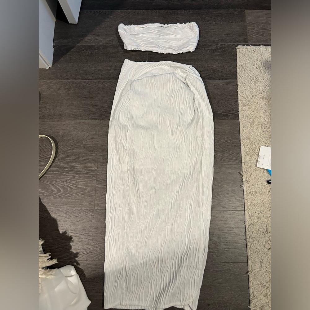 2 piece honeymoon white dress